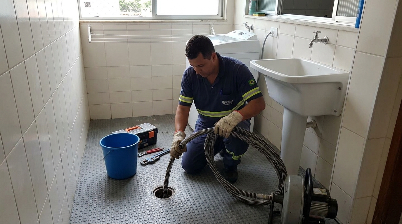Desobstrução na Cozinha em Hortolândia‑SP